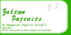 zoltan pajevits business card